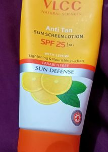 #VLCC NATURAL SCIENCES ANTI TAN SUN SCREEN LOTION SPF 25 | PA+