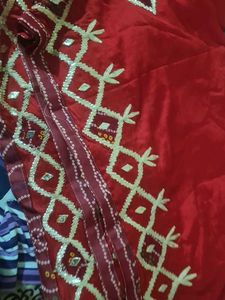 Red Embroidered Saree