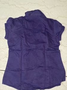 Short Sleeves Royal Purple Shirt