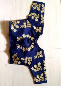 Blouse Embroidered (Full Sleeves, Cubs) Navy Blu