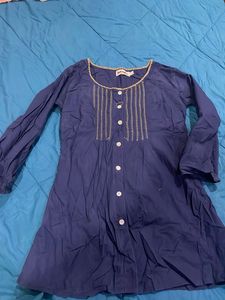 Elegant Navy Blue Kurti