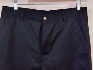 unisex black cotton chinos straight fit pant