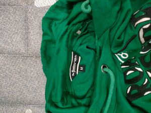 Roadster Green Graphic Print Hoodie