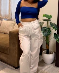 Blue Crop Top