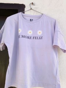 Here &amp; NOW Women Lavender T Shirt
