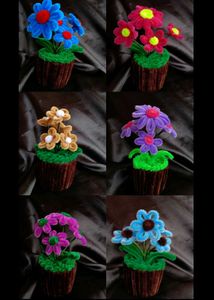 Pipe Cleaner Flower Pots
