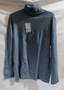 Blue Turtleneck Sweater