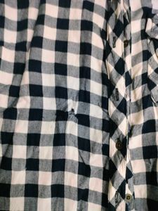 Black &amp; White Checkered Button-Down Shirt