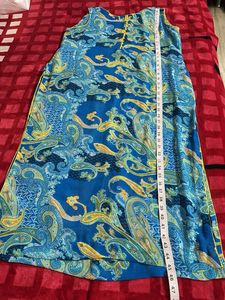 Blue Paisley Sleeveless Dress