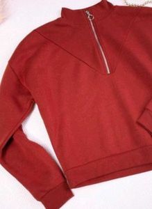 Primark Red Zip-up Pullover