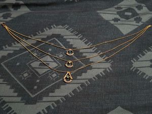 Set of 3 Vintage Gold Tone Necklaces