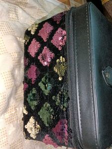 Stylish Sequin Embellished Pouch