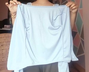 Light Blue Open Cardigan