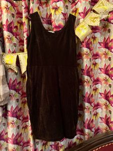Brown Velvet Dress