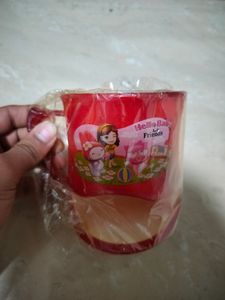 Milk Cup With Biscuits Holder For Kids
