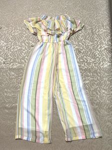 Striped Ruffle Jumpsuit