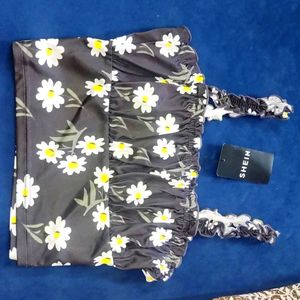 Floral Print Crop Top