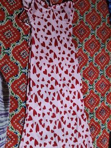 Heart Print Slip Dress