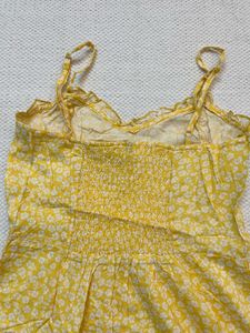 H&amp;M Yellow Floral Sundress Size XS
