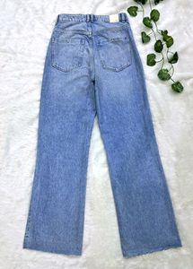 Zara Ripped Wide Leg Jeans