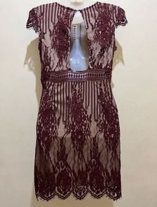 forever21 Pintrest Burgundy Lace Dress