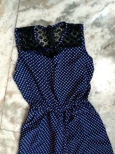 Korean Pinteresty Polka Dot Jumpsuit With Lace