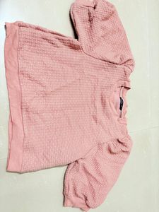 Pink Puff Sleeve Top