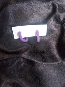 Purple Hoop Earrings