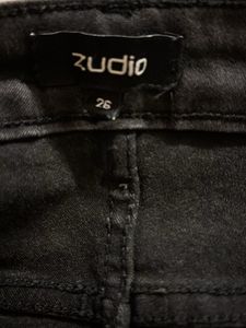 Black Denim Mini Skirt