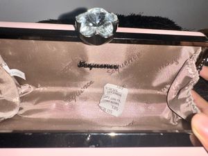 Pink Box Clutch with Diamond Knob &amp; Chain Strap