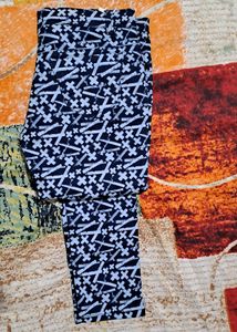 Unused Printed Denim Pants