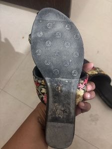 Floral Embroidered Flats