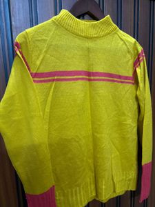 Mustard Yellow Striped Pullover Top