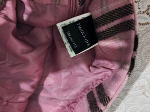 Pink Plaid Korean Mini Skirt