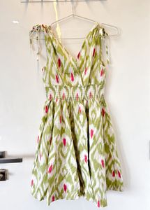 Bombay Paisley Green Printed Dress | Size XXS