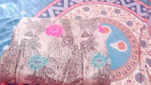 Floral Print Silk Saree