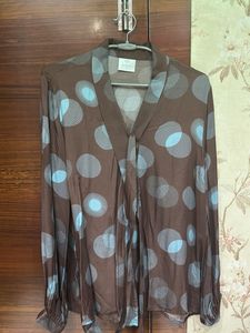 Brown Polka Dot Blouse