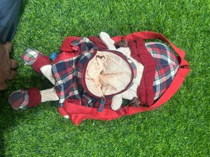 Girl&#39;s handmade cotton checked backpack