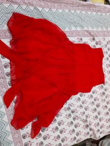 Red Sleeveless Party Dress