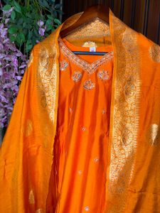 Roman Silk Orange Suit
