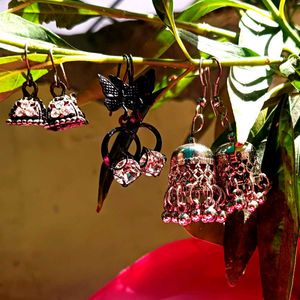 13 Pairs Of College Studs And Earrings Combo
