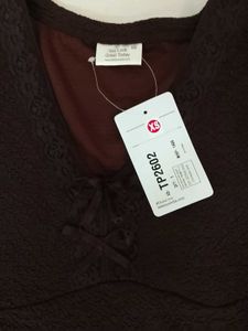 LITTLEBOX Fitted Brown Bow Top Y2k With Tag