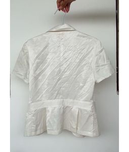 Vintage White Short Sleeve Blazer