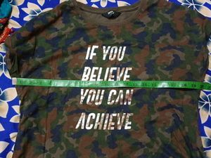 Branded Olive Cotton Top