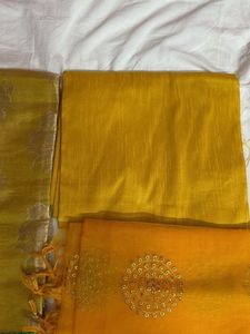 Banarasi Yellow Dress Material