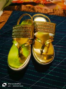 Baby&#39;s Golden Flats &amp; Sandals