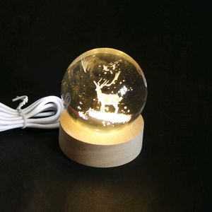 3D Deer Crystal lamp