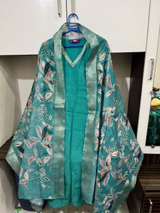 Teal Libas Kurta Set