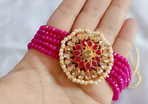 Margenta Colour Beads Jewellery Set