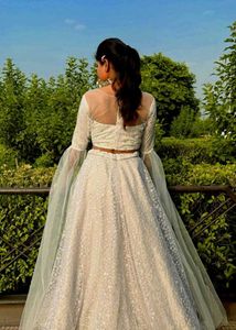 Elegant Silver Lehenga Choli Set